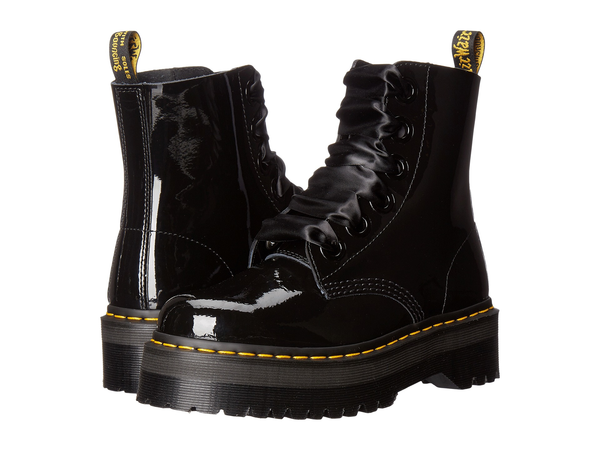 dr martens molly patent black